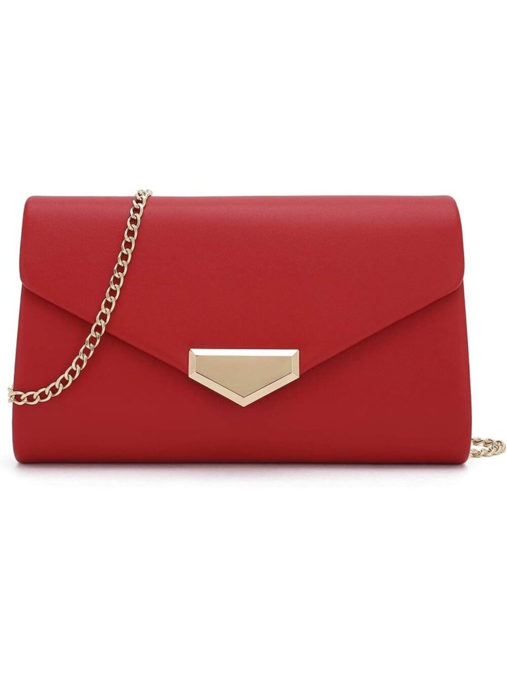 Women Red Pu Clutch Purse For Chic For Special Occasions Evening Handbag